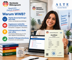 Worldwide Bildungswerk WWB Prüfungszentrum Berlin für A2 Deutschprüfungen nach GER
