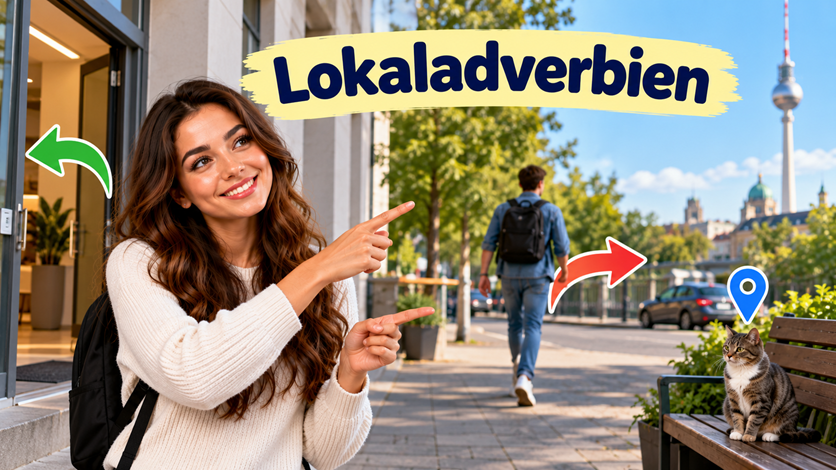 Lokaladverbien im Deutschen mit Wo, Wohin und Woher