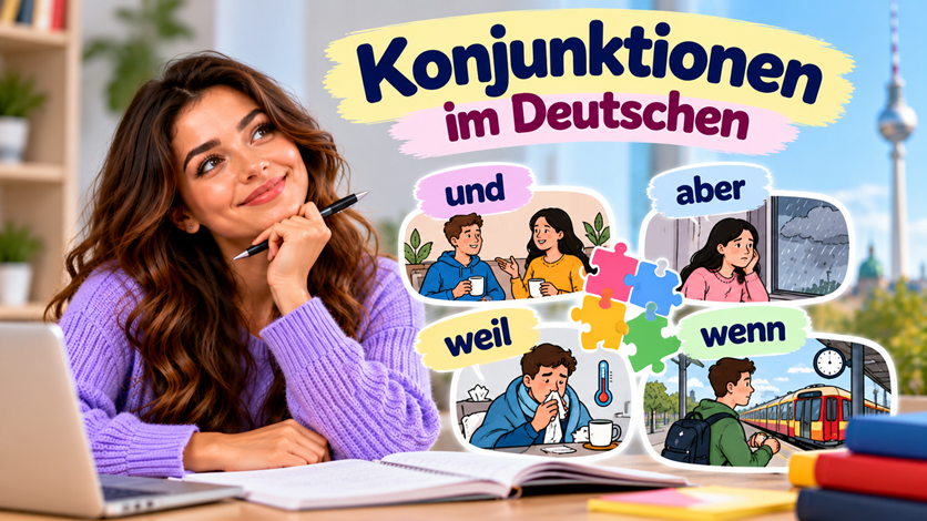 Konjunktionen im Deutschen mit und, aber, weil und wenn