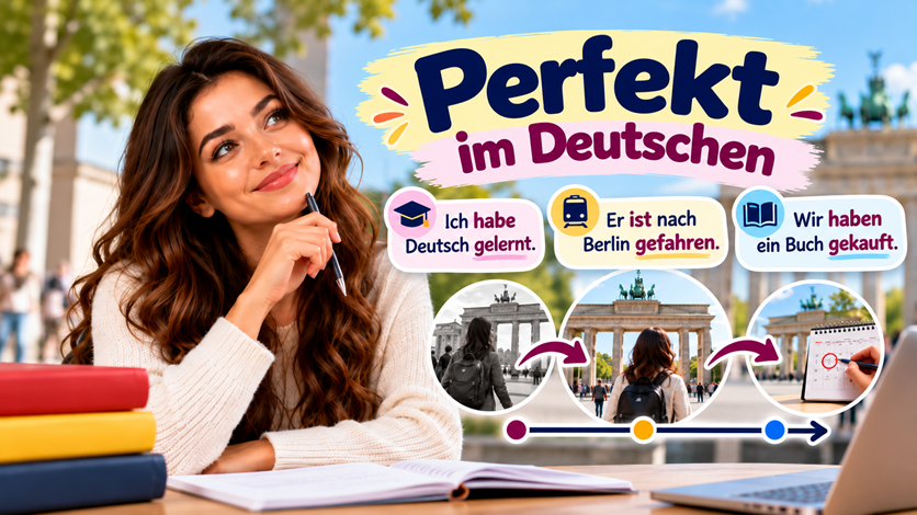 Perfekt im Deutschen mit haben, sein und Partizip II