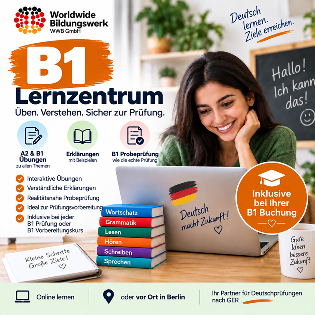 B1 Probeprüfung und Lernzentrum bei Worldwide Bildungswerk WWB