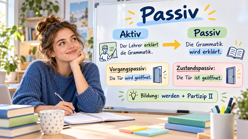 Passiv im Deutschen mit Aktiv, Vorgangspassiv und Zustandspassiv