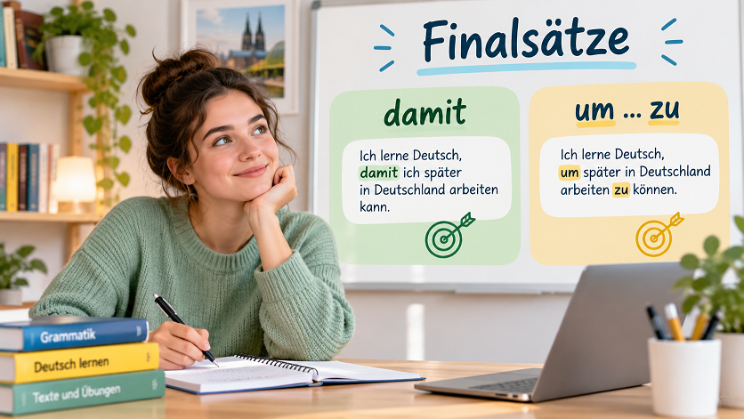 Finalsätze im Deutschen mit damit und um zu