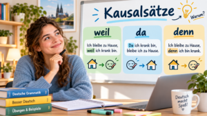 Kausalsätze im Deutschen mit weil, da und denn