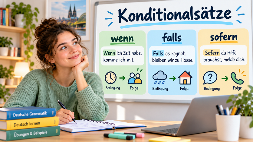 Konditionalsätze im Deutschen mit wenn, falls und sofern